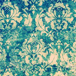 decoracion con empapelados vintage azules