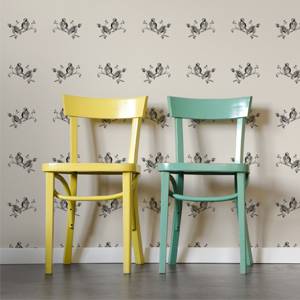 decoracion con empapelados vintage para cuartos