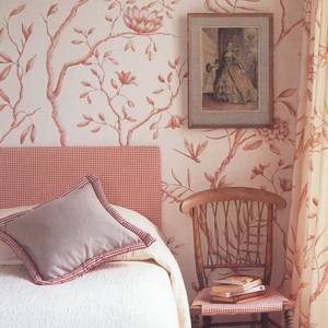 decoracion con empapelados vintage para dormitorios