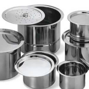juego de ollas industriales de acero inoxidable