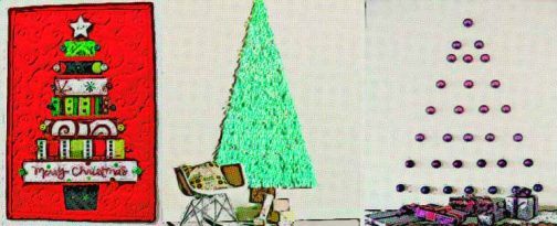 ¿Cómo hacer un árbol de navidad en la pared?