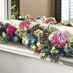 decoración navidad flores leds