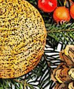 Decoración de navidad con elementos naturales