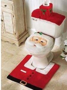 decorar baño navidad hinodoro