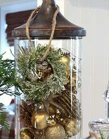 decoracion navidad piñas