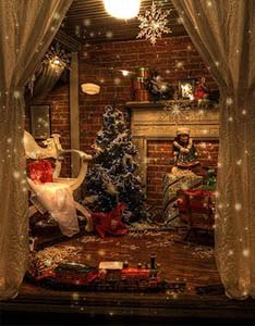 decoracion ventanas navidad cortinas