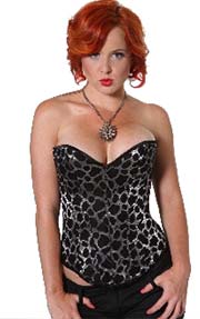 corset animal print gris