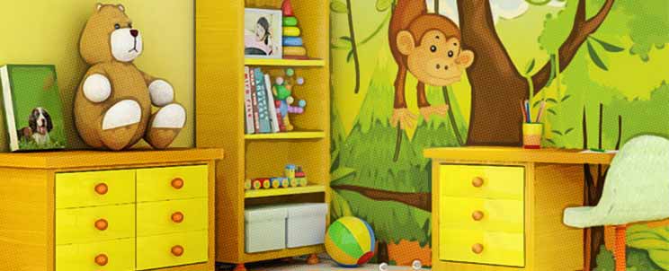 ideas de decoración de interior de habitación infantil