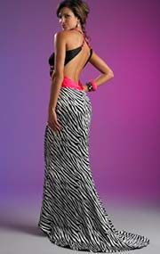 vestido de fiesta 15 animal print fino