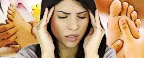 masajes en los pies para el dolor de cabeza