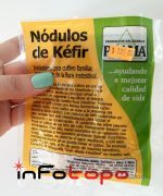nódulos de kefir envasados